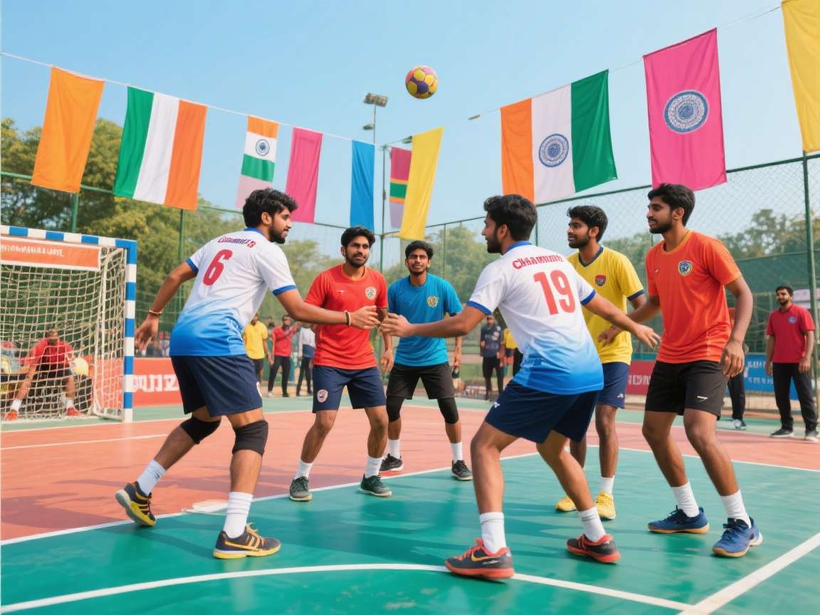Champion's Handball: India - Community meetup in Bangalore Champion's Handball: India community meetup with players gathered for a tournament